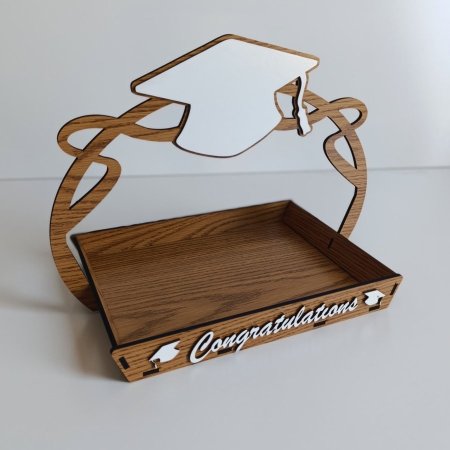 صواني تخرج خشب مع تصميم cnc