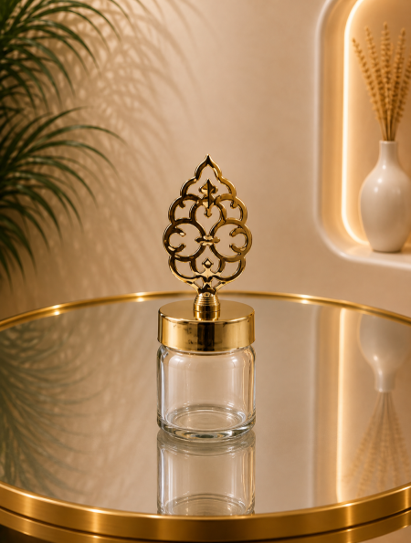 مطربان زجاج غطاء معدن