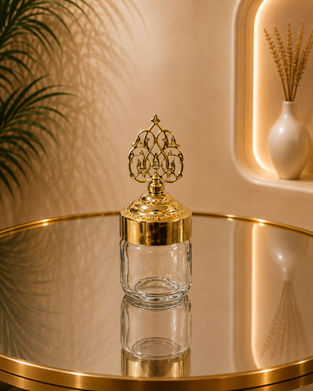 مطربان زجاج غطاء معدن