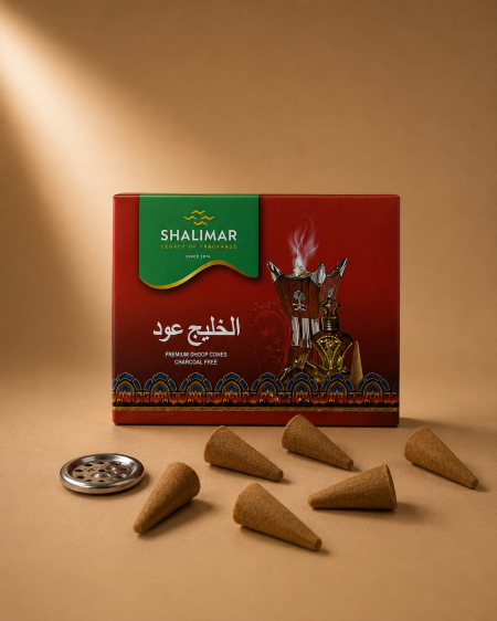 اقماع بخور SHALIMAR ( الخليج عود ) 7 قمع & قاعدة معدن