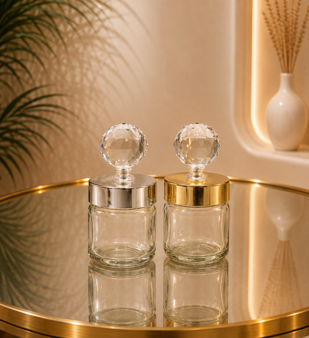 مطربان زجاج غطاء معدن