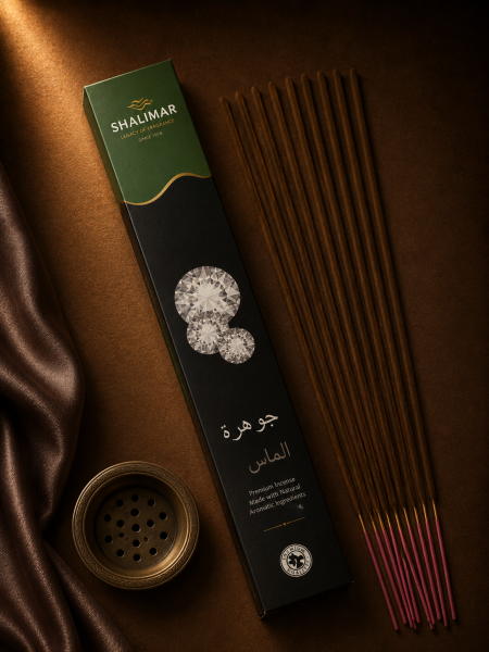 اعواد بخور SHALIMAR مستطيل 2 ساعة ( جوهرة الماس ) 10 عود * 40 سم