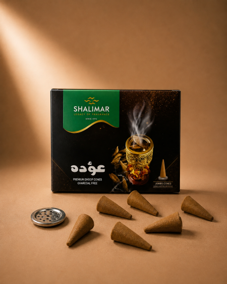 اقماع بخور SHALIMAR ( عؤدة ) 7 قمع & قاعدة معدن