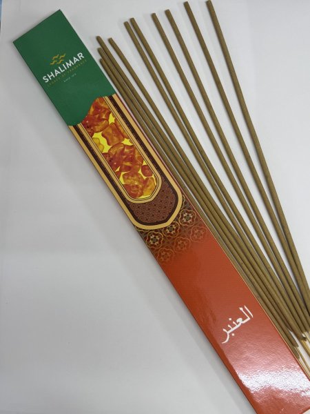 اعواد بخور SHALIMAR مستطيل 2 ساعة ( العنبر ) 10 عود * 40 سم