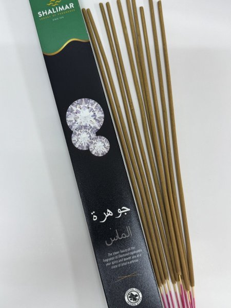 اعواد بخور SHALIMAR مستطيل 2 ساعة ( جوهرة الماس ) 10 عود * 40 سم