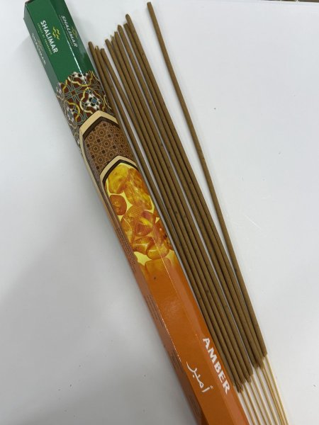 اعواد بخور SHALIMAR سداسي 2 ساعة (أمبر) 10 عود * 40 سم