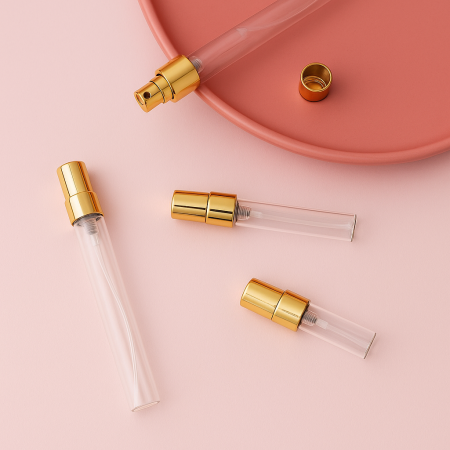 عبوة رش ( زجاج ) غطاء ذهبي 5Ml