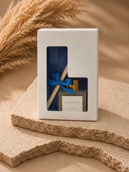 فواحة زجاج مع عطر 50ml & تغليف و زينة