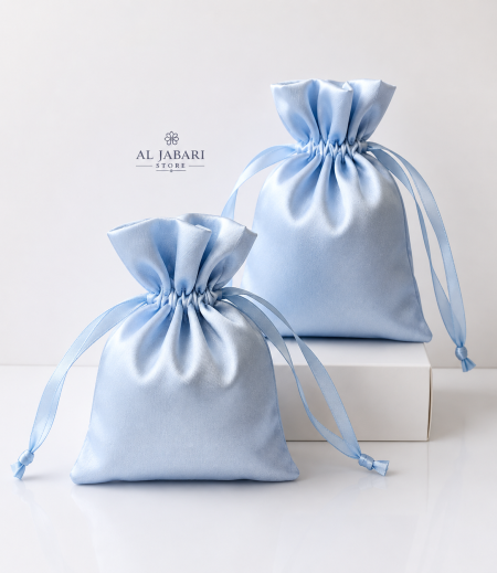 اكياس ستان ازرق ( 25 قطعة )