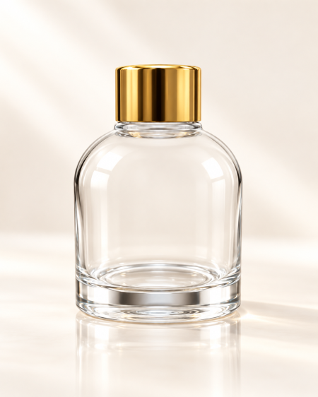 عبوة زجاج للعطر 100Ml & سدادة مطاط غطاء بلاستيك