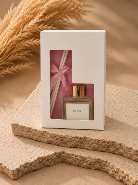فواحة زجاج مع عطر 50ml & تغليف و زينة