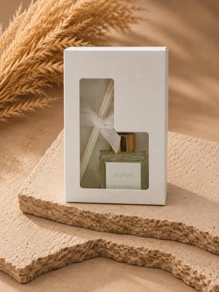 فواحة زجاج مع عطر 50ml & تغليف و زينة