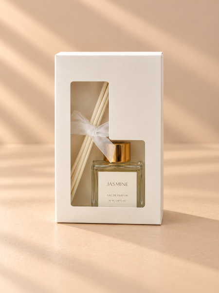 فواحة زجاج مع عطر 50ml & تغليف و زينة