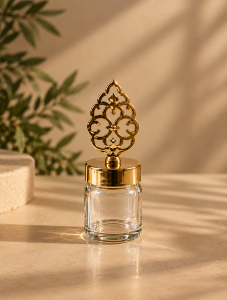 مطربان زجاج غطاء معدن