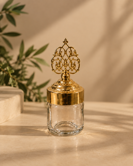 مطربان زجاج غطاء معدن