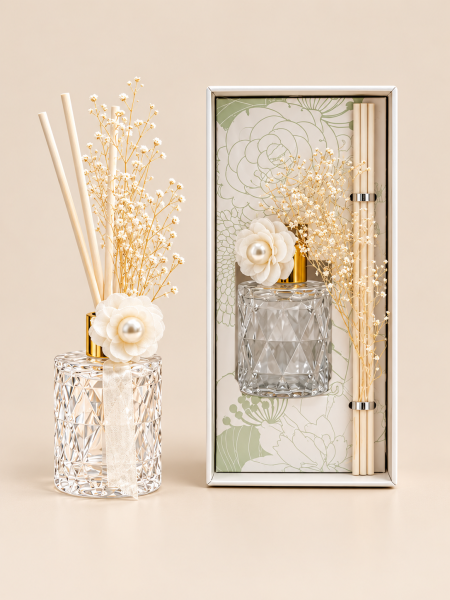 فواحة زجاج مع عطر 100ml & تغليف و زينة