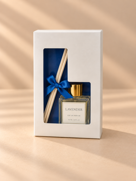 فواحة زجاج مع عطر 50ml & تغليف و زينة