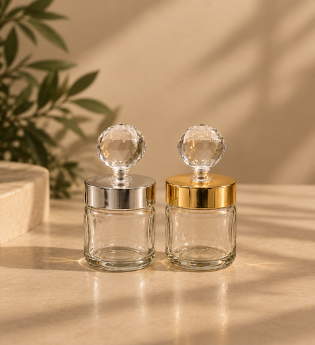 مطربان زجاج غطاء معدن