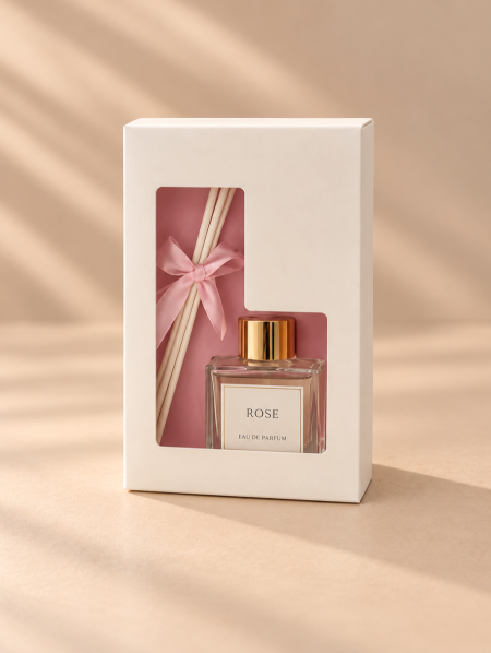 فواحة زجاج مع عطر 50ml & تغليف و زينة