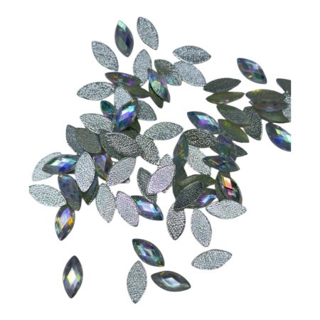 خرز كرستال بلاستيك 2*1 سم ~ كود 002 ( 100 قطعة )