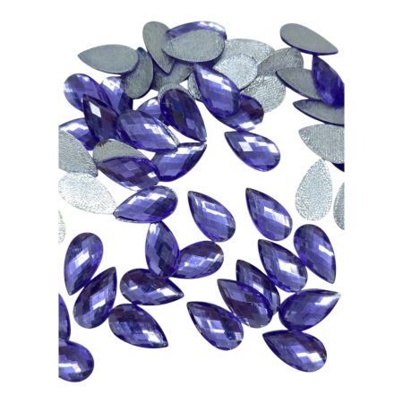 خرز كرستال بلاستيك 3*1.5 سم ~ كود 010 ( 100 قطعة )