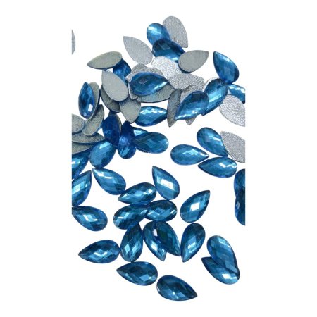 خرز كرستال بلاستيك 3*1.5 سم ~ كود 011 ( 100 قطعة )