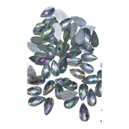 خرز كرستال بلاستيك 3*1.5 سم ~ كود 012 ( 100 قطعة )