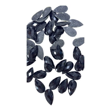 خرز كرستال بلاستيك 3*1.5 سم ~ كود 013 ( 100 قطعة )