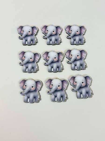 ثيمات خشبية طباعة UV (3.7 سم) ~ 10 قطع ~