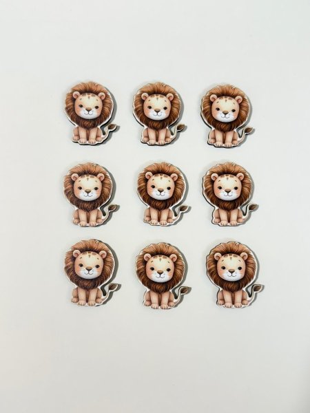 ثيمات خشبية طباعة UV (3.7 سم) ~ 10 قطع ~