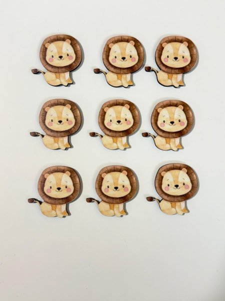 ثيمات خشبية طباعة UV (3.7 سم) ~ 10 قطع ~