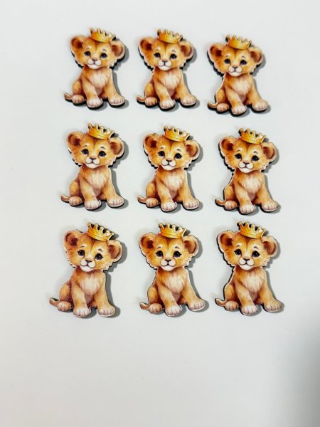 ثيمات خشبية طباعة UV (3.7 سم) ~ 10 قطع ~