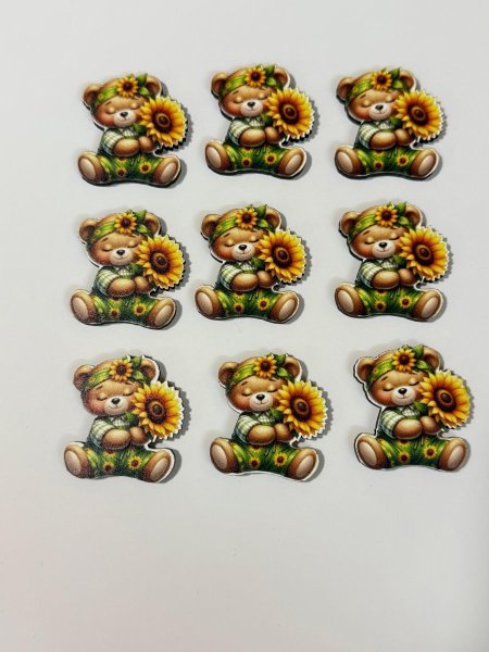 ثيمات خشبية طباعة UV (3.7 سم) ~ 10 قطع ~