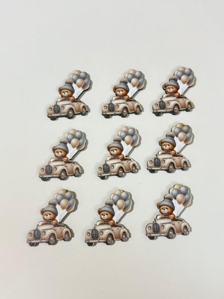 ثيمات خشبية طباعة UV (3.7 سم) ~ 10 قطع ~