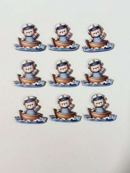 ثيمات خشبية طباعة UV (3.7 سم) ~ 10 قطع ~