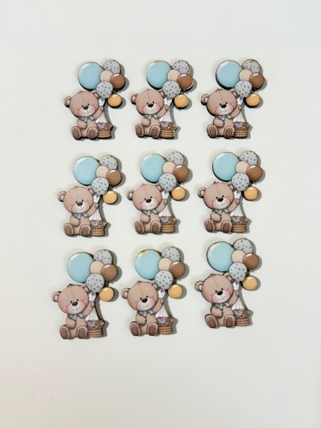 ثيمات خشبية طباعة UV (3.7 سم) ~ 10 قطع ~