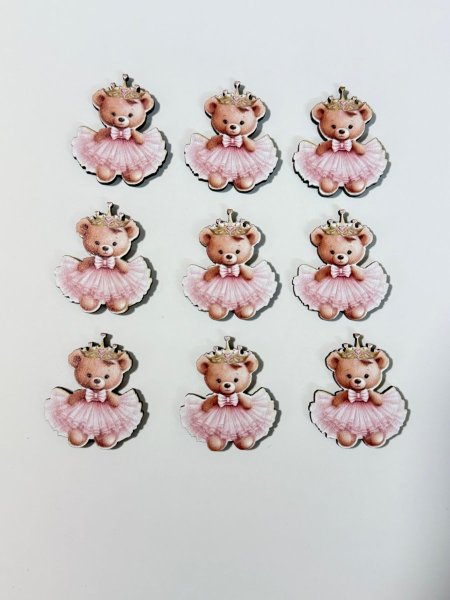 ثيمات خشبية طباعة UV (3.7 سم) ~ 10 قطع ~