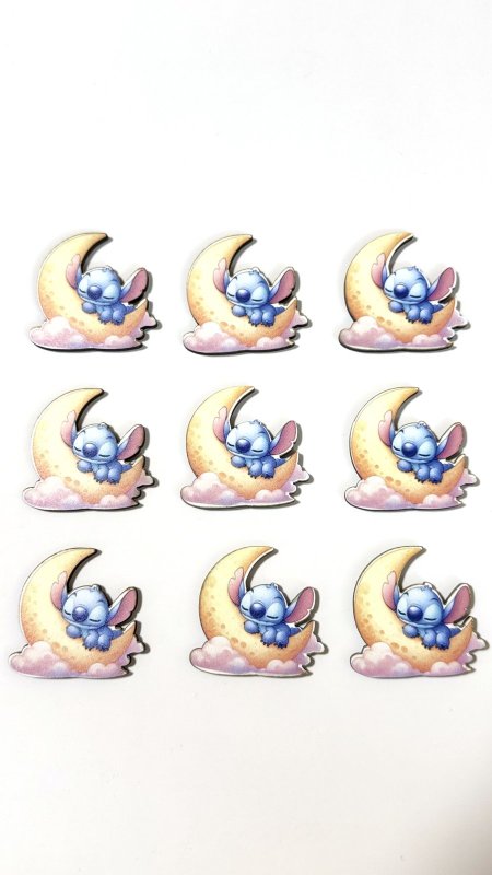 ثيمات خشبية طباعة UV (3.7 سم) ~ 10 قطع ~