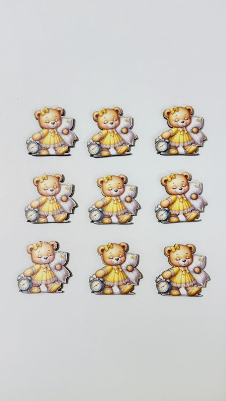 ثيمات خشبية طباعة UV (3.7 سم) ~ 10 قطع ~