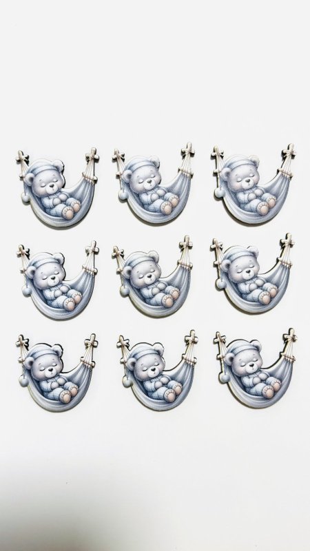 ثيمات خشبية طباعة UV (3.7 سم) ~ 10 قطع ~