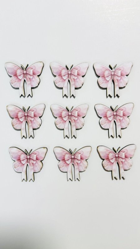 ثيمات خشبية طباعة UV (3.7 سم) ~ 10 قطع ~