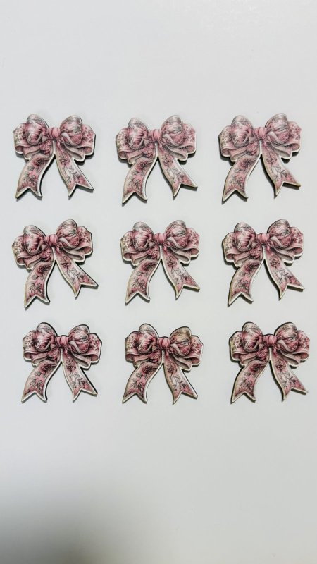 ثيمات خشبية طباعة UV (3.7 سم) ~ 10 قطع ~