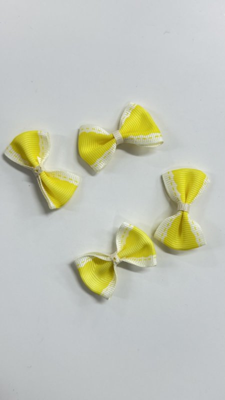 ببيونة قماش محزز (2.5*3.8 سم) ( 10 قطع )