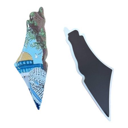 سيراميك خارطة فلسطين مع مغناطيس " زهرة المدائن "