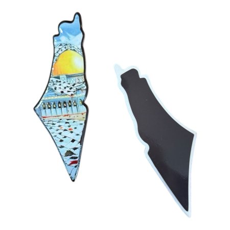 سيراميك خارطة فلسطين مع مغناطيس " قبة الصخرة "