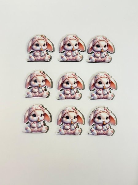 ثيمات خشبية طباعة UV (3.7 سم) ~ 10 قطع ~