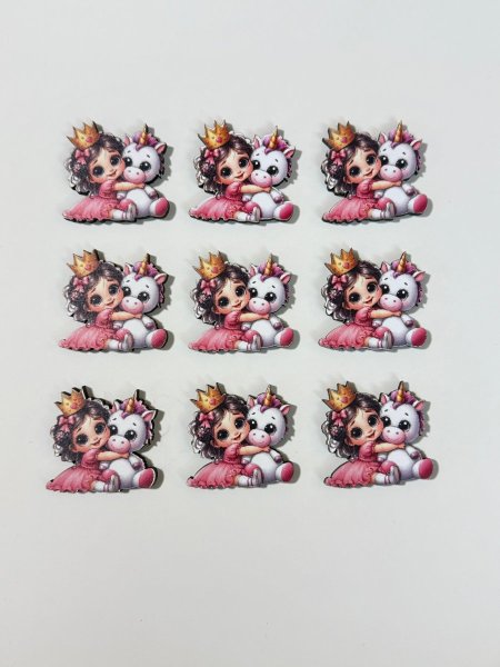 ثيمات خشبية طباعة UV (3.7 سم) ~ 10 قطع ~