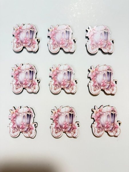 ثيمات خشبية طباعة UV (3.7 سم) ~ 10 قطع ~