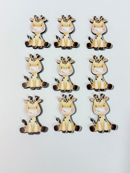 ثيمات خشبية طباعة UV (3.7 سم) ~ 10 قطع ~