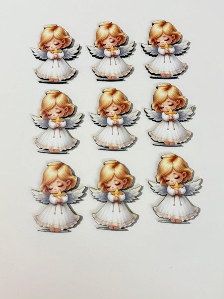 ثيمات خشبية طباعة UV (3.7 سم) ~ 10 قطع ~